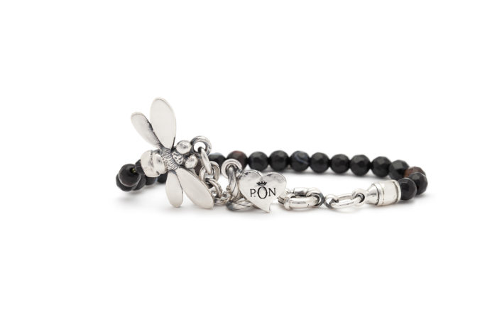 Portonovo Libellula Nero Latino - Castone Libellula - Mono Giro - Donna