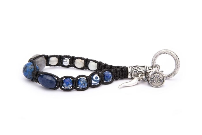 Portonovo Portachiavi - Lapis Agata Grigia - Unisex